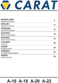Notice CARAT A1810 Perceuse