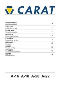 Notice CARAT A1821 Perceuse