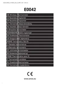 Notice Emos E0042 Thermomètre environnement