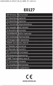 Notice Emos E0127 Thermomètre environnement