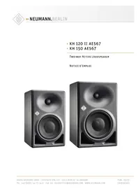 Notice NEUMANN KH 805 Haut-parleur