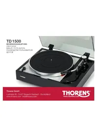 Notice THORENS TD 1500 Platine_disque