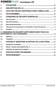 Notice PowerPlus POWPB90200 Chargeur de piles