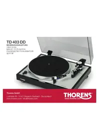 Notice THORENS TD 403 DD Platine_disque