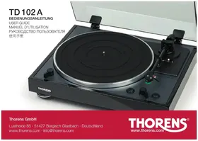 Notice THORENS TD 102 A Platine_disque