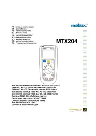 Notice METRIX MTX204 Multimètre