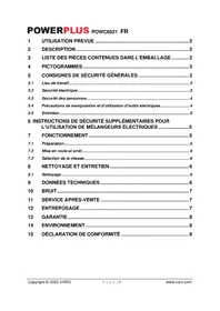 Notice PowerPlus POWC6021 Mélangeur de ciment