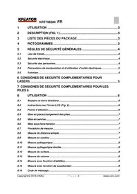 Notice Kreator KRT706500 Télémètre