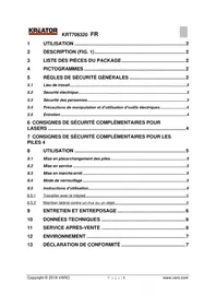 Notice Kreator KRT706320 Télémètre