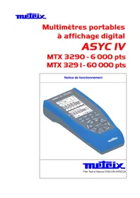 Notice METRIX MTX 3291 Multimètre