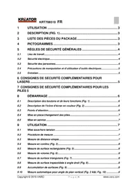 Notice Kreator KRT706510 Télémètre