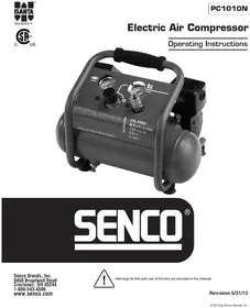 Notice Senco PC1010N Compressor