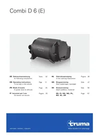 Notice TRUMA COMBI D 6 E Pan