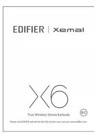 Notice EDIFIER X6 耳塞