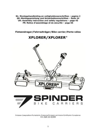 Notice Spinder XPLORER Porte-vélo