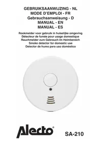 Notice ALECTO SA210 Détecteur de fumée