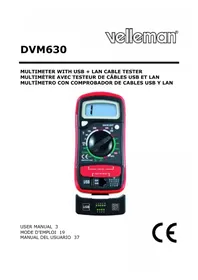Notice VELLEMAN DVM630 Multimètre