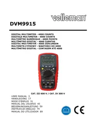 Notice VELLEMAN DVM9915 Multimètre