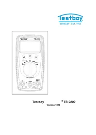 Notice Testboy TB2200 Multiméter