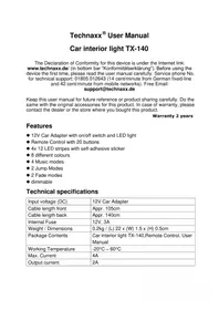 Notice TECHNAXX TX140 Lampe