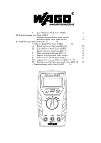 Notice Wago 206810 Multimetr