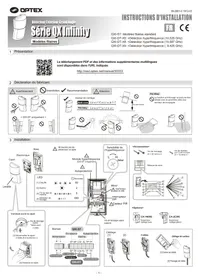 Notice OPTEX QXIDTX8 Détecteur