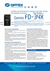 Notice OPTEX FD342 Détecteur