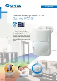 Notice OPTEX RXCST Détecteur
