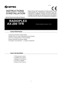 Notice OPTEX AX200TFR Détecteur
