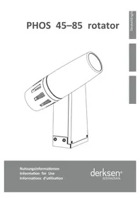 Notice Derksen PHOS 85 ROTATOR INDOOR Projecteur