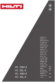 Notice HILTI VC 40UY Stofzuiger