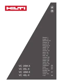 Notice HILTI VC 40LX Stofzuiger