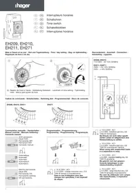 Notice HAGER EH209 Commutateur horaire numérique