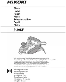 Notice HiKOKI P20SFWAZ Hobel