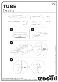 Notice WOOOD TUBE Canape / sofa / banc