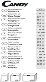 Notice CANDY CCHEE 150 Fagyasztó