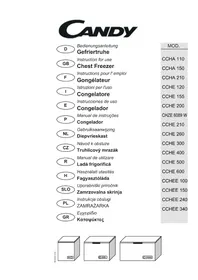 Notice CANDY CCHEE 100 Fagyasztó