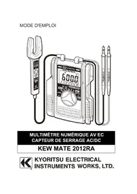Notice Kyoritsu KEW MATE 2012RA Multimètre