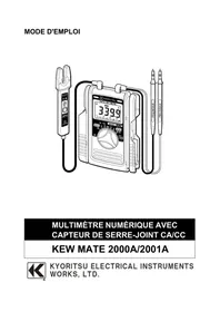 Notice Kyoritsu KEW MATE 2000A Multimètre