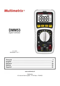 Notice MULTIMETRIX DMM53 Multimètre