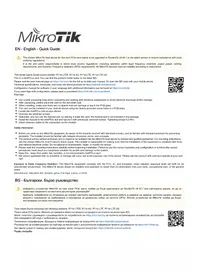 Notice Mikrotik R11ELTE6 Carte réseau / adaptateur