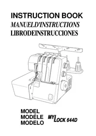 Notice JANOME MYLOCK 644D Machine à coudre