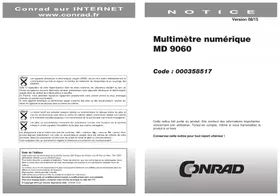 Notice Metrel MD 9060 Multimètre