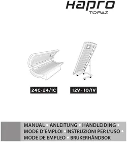 Notice Hapro TOPAZ 24 Banc solaire