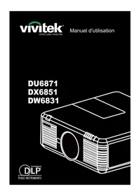 Notice VIVITEK DW6851 Projecteur