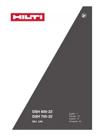 Notice HILTI DSH 70022 Saw