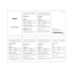 Notice Aukey CBA26 Chargeur USB