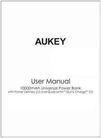 Notice Aukey PBY22 Batterie externe