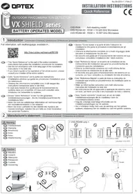 Notice OPTEX VXSRAM Détecteur de mouvement extérieur