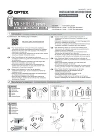 Notice OPTEX VXSRDAM Détecteur de mouvements